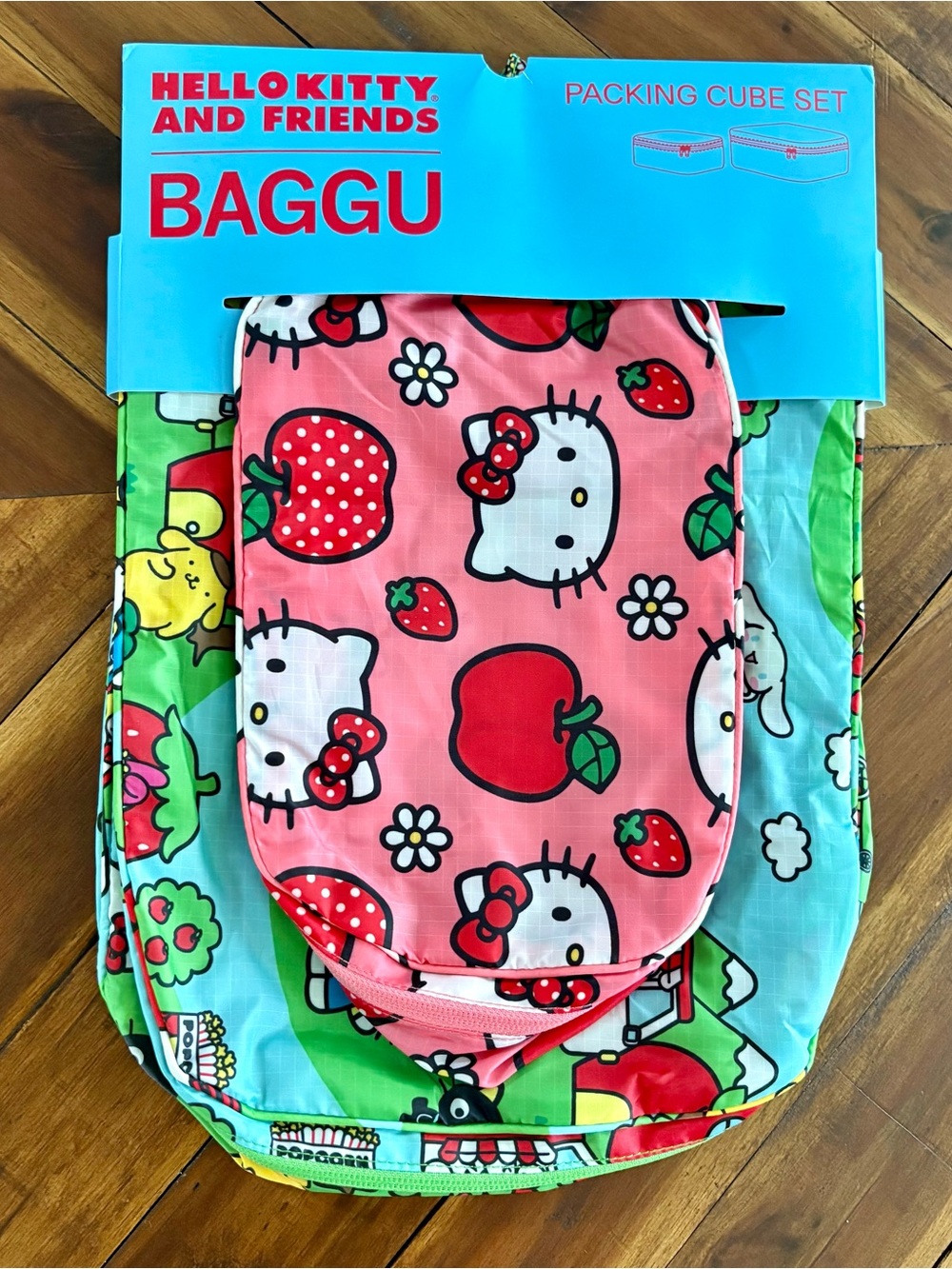 NWT Baggu Packing Cube Set - Hello Kitty & Friends
